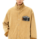 Camel Corduroy Shirt Jacket with Camera Embroidery