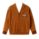 Tan Corduroy Cardigan with Camera Embroidery