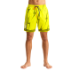 Neon Yellow Lightning-Print Sports Shorts