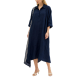 Navy Asymmetric Hem Polo Dress